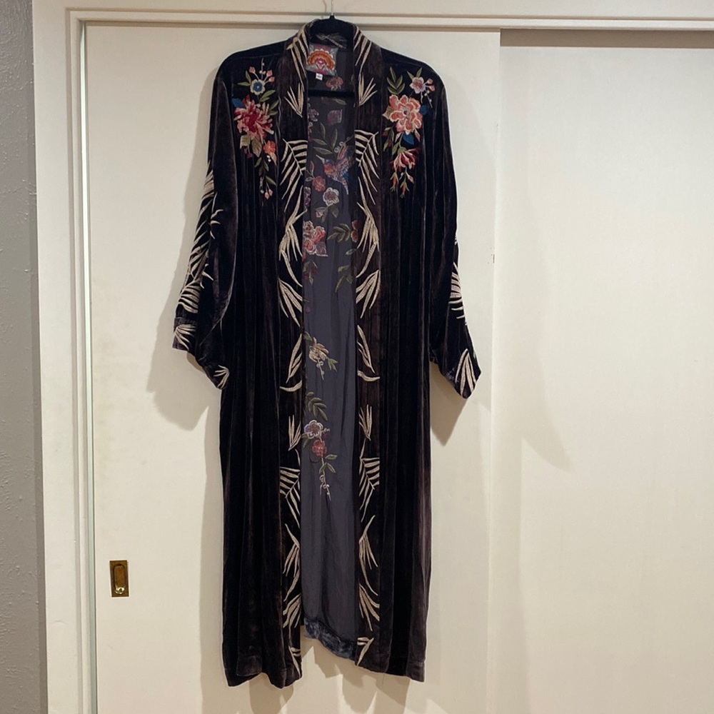 Johnny Was Kasumi Velvet Kimono Coat